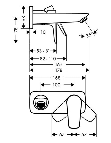 Hansgrohe izlietnes jaucējkrāns Talis E 71732000