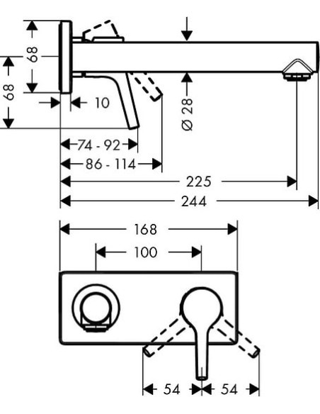 Hansgrohe izlietnes jaucējkrāns Talis S 72111000