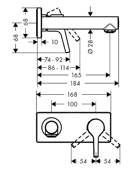Hansgrohe izlietnes jaucējkrāns Talis S 72110000