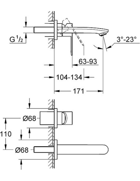 Grohe izlietnes jaucējkrāns Eurostyle Cosmopolitan 19571002 - 3