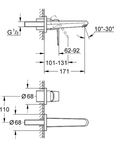 Grohe izlietnes jaucējkrāns Eurodisc Cosmopolitan 19573002 - 7