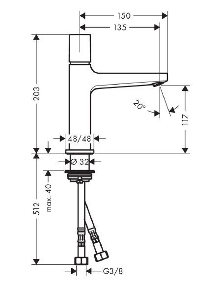 Hansgrohe izlietnes jaucējkrāns Metropol 32571000
