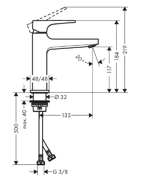 Hansgrohe izlietnes jaucējkrāns Metropol 32507700