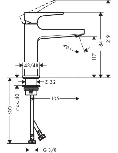 Hansgrohe izlietnes jaucējkrāns Metropol 32507000