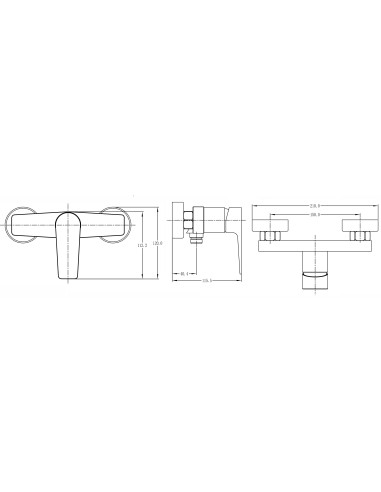 Dušas krāns bez komplekta MG-2640-B, BĒRZUPE