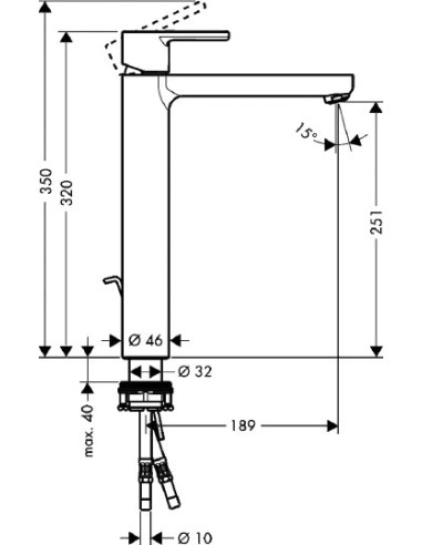 Hansgrohe izlietnes jaucējkrāns Metris S 31022000