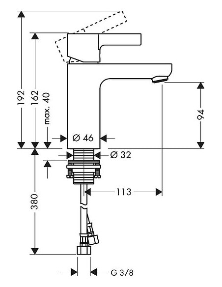 Hansgrohe izlietnes jaucējkrāns Metris S 31068000