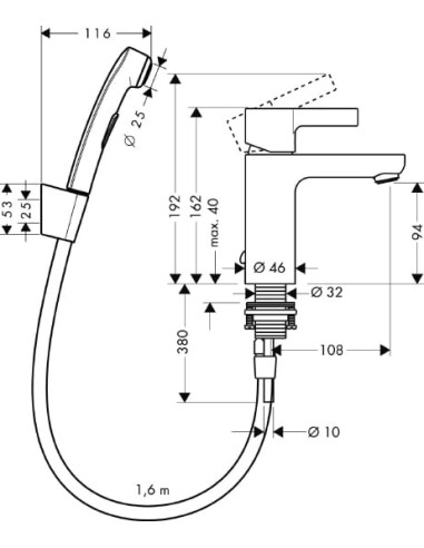 Hansgrohe izlietnes jaucējkrāns Metris S 31160000