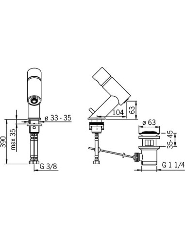 Oras izlietnes jaucējkrāns IL BAGNO ALESSI One...