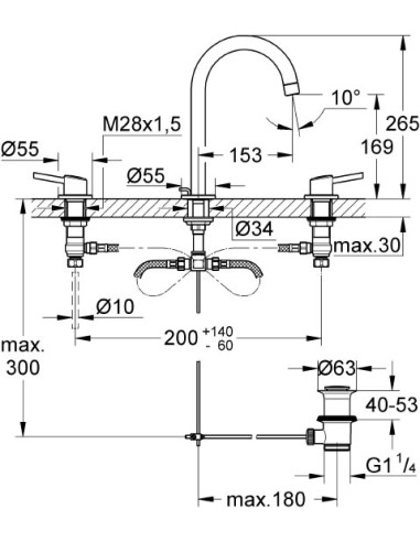 Grohe izlietnes jaucējkrāns Concetto 20216001 - 13