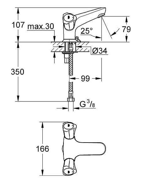 Grohe izlietnes jaucējkrāns Costa L 21100001 - 4