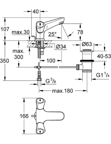 Grohe izlietnes jaucējkrāns Costa S 21255001 - 4