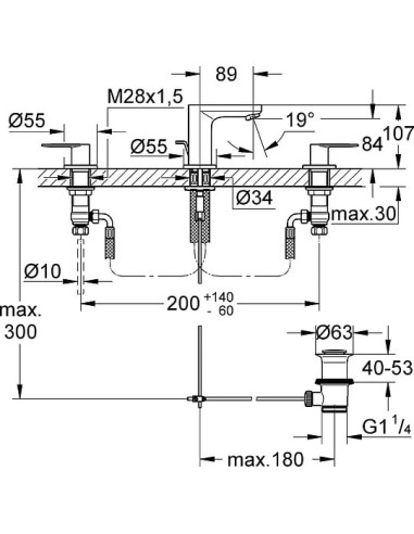 Grohe izlietnes jaucējkrāns Eurosmart Cosmopolitan 20187000 - 6