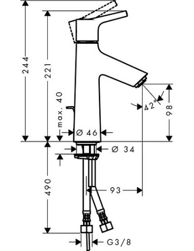 Hansgrohe izlietnes jaucējkrāns Talis S 72020000