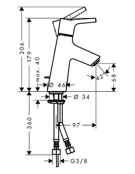 Hansgrohe izlietnes jaucējkrāns Talis S 72010000