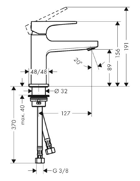 Hansgrohe izlietnes jaucējkrāns Metropol 32500140