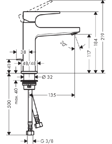 Hansgrohe izlietnes jaucējkrāns Metropol 32506000