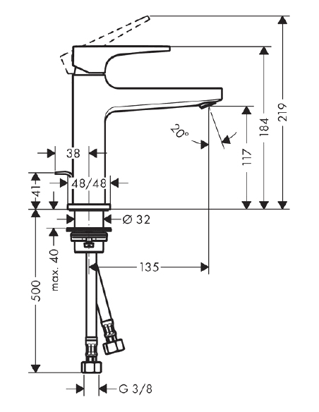 Hansgrohe izlietnes jaucējkrāns Metropol 32506000