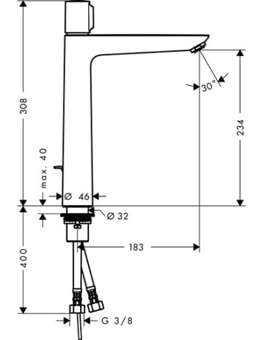 Hansgrohe izlietnes jaucējkrāns Talis Select E...