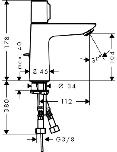 Hansgrohe izlietnes jaucējkrāns Talis Select E...