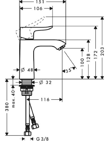 Hansgrohe izlietnes jaucējkrāns Metris 31084000