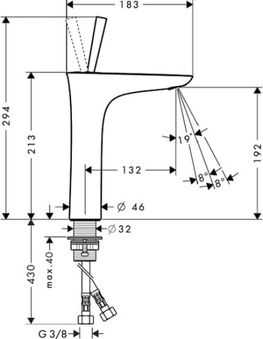 Hansgrohe izlietnes jaucējkrāns PuraVida 15081000