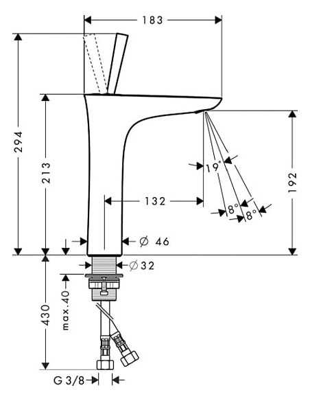 Hansgrohe izlietnes jaucējkrāns PuraVida 15081000