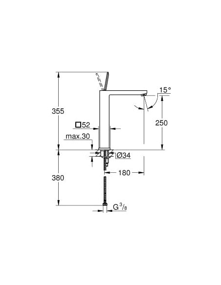 Grohe izlietnes jaucējkrāns Eurocube Joy 23661000 - 7