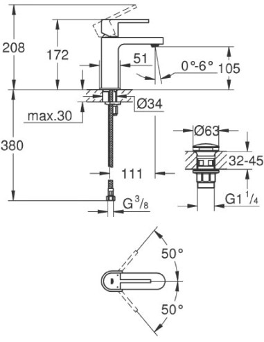 Grohe izlietnes jaucējkrāns Plus 33163003 - 3