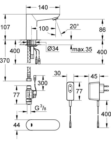 Grohe krāns Euroeco Cosmopolitan E 36269000 - 9