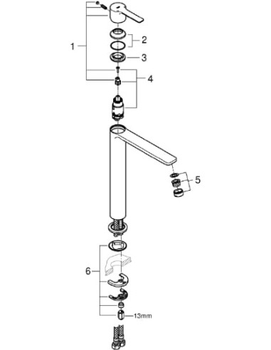 Grohe izlietnes jaucējkrāns Lineare New 23405DC1 - 4