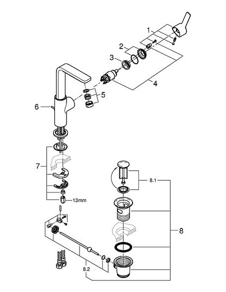 Grohe izlietnes jaucējkrāns Lineare New 23296DC1 - 5 Grohe izlietnes jaucējkrāns Lineare New 23296DC1 - 5