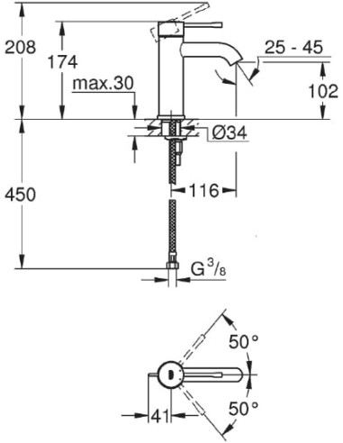 Grohe izlietnes jaucējkrāns Essence New 23590AL1 - 3