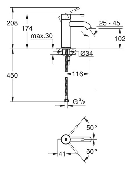Grohe izlietnes jaucējkrāns Essence New 23590AL1 - 3