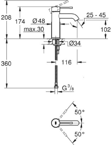 Grohe izlietnes jaucējkrāns Essence New 23590DL1 - 4