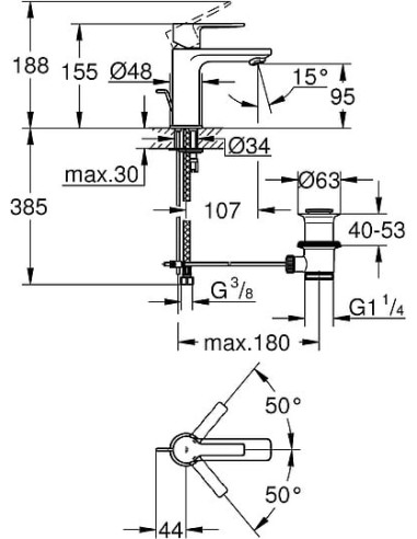 Grohe izlietnes jaucējkrāns Lineare New 32109DC1 - 5