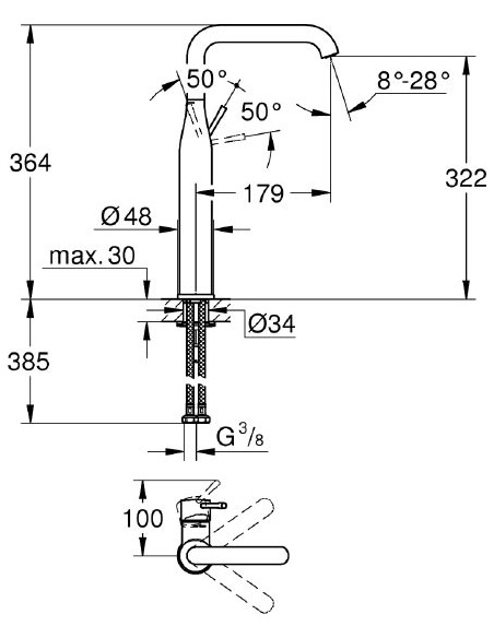 Grohe izlietnes jaucējkrāns Essence New 32901AL1 - 3