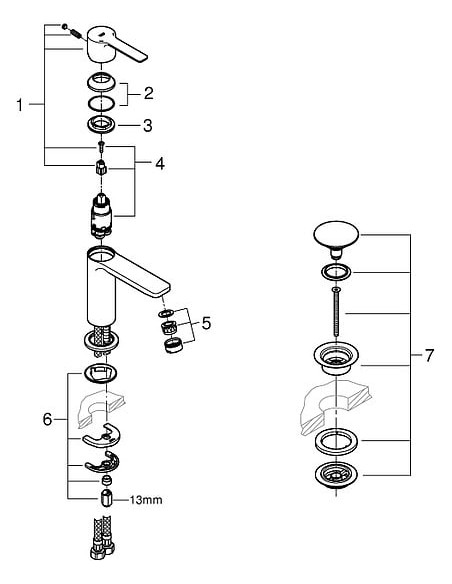 Grohe izlietnes jaucējkrāns Lineare New 23791DC1 - 5