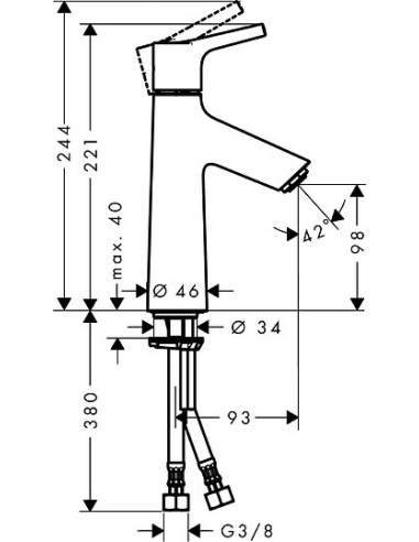 Hansgrohe izlietnes jaucējkrāns Talis S 72021000