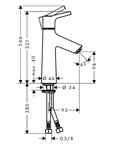 Hansgrohe izlietnes jaucējkrāns Talis S 72021000