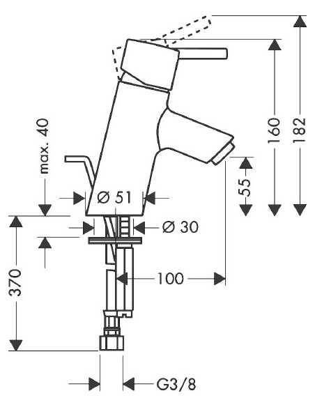 Hansgrohe izlietnes jaucējkrāns Talis S 32020000