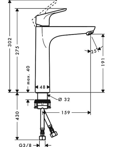 Hansgrohe izlietnes jaucējkrāns Focus 31518000