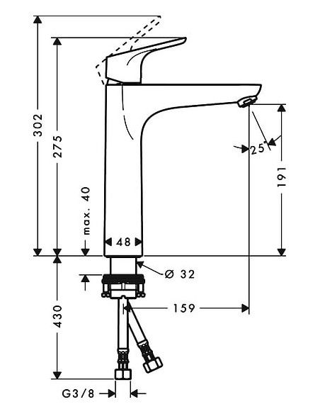 Hansgrohe izlietnes jaucējkrāns Focus 31518000