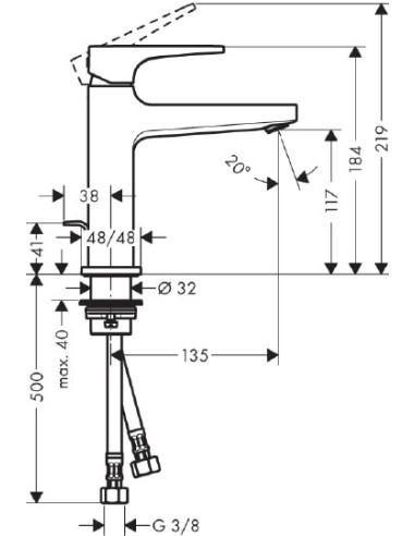 Hansgrohe izlietnes jaucējkrāns Metropol 74506000