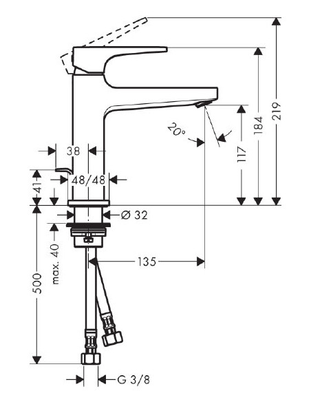 Hansgrohe izlietnes jaucējkrāns Metropol 74506000
