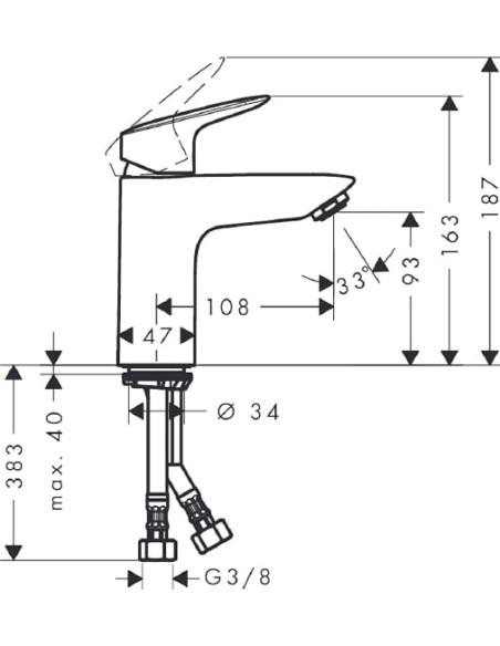 Hansgrohe izlietnes jaucējkrāns Logis 71107000