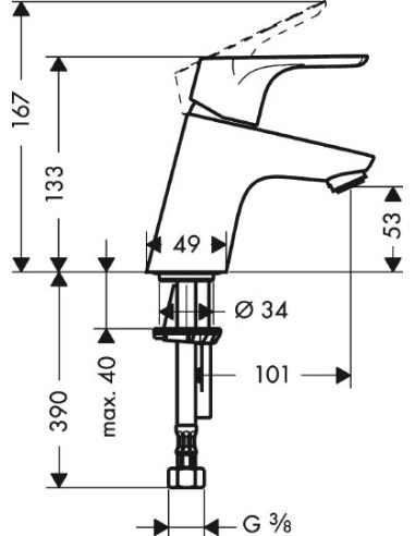 Hansgrohe izlietnes jaucējkrāns Focus E2 31733000