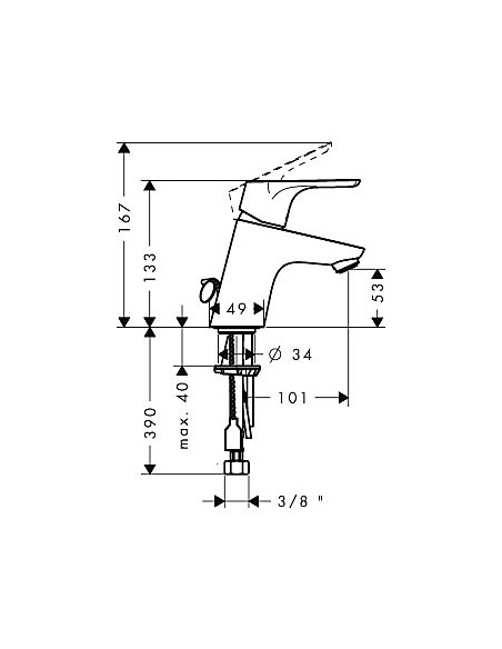 Hansgrohe izlietnes jaucējkrāns Focus E 31732000