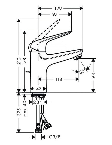 Hansgrohe izlietnes jaucējkrāns Novus 71030000