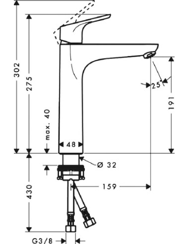 Hansgrohe izlietnes jaucējkrāns Focus 31608000